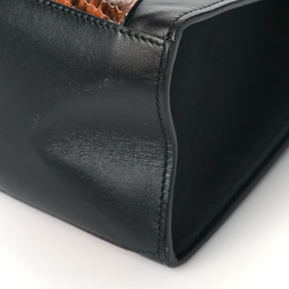 Gucci Nappa Elaphe GG Supreme Monogram Medium Osiride Top Handle Bag Black Bright Cuir Beige Ebony 9 of 12