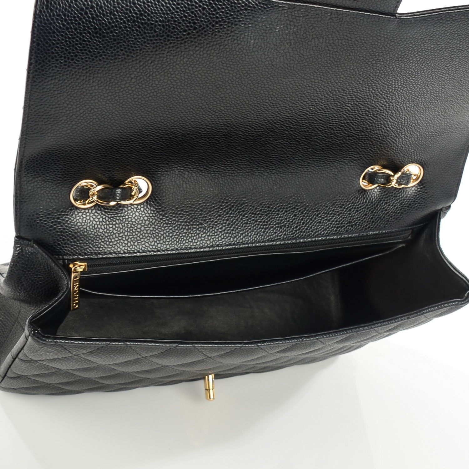 Chanel Caviar Quilted Jumbo Single Flap Black 5 of 8