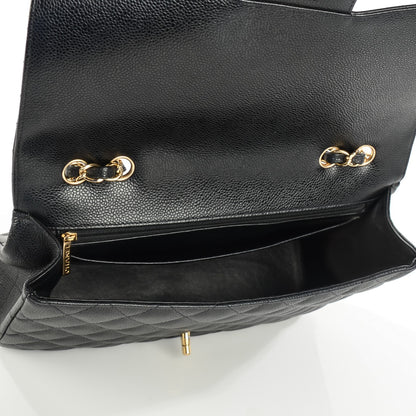 Chanel Caviar Quilted Jumbo Single Flap Black 5 of 8