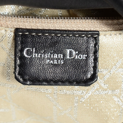 Christian Dior Satin Swarovski Crystal Cannage Mini Lady Dior Black 6 of 7