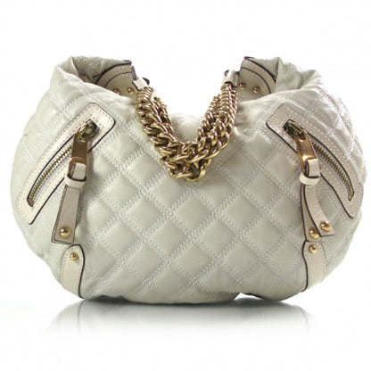 Marc Jacobs Leather Quilted Banana Chain Hobo White 1 of 11