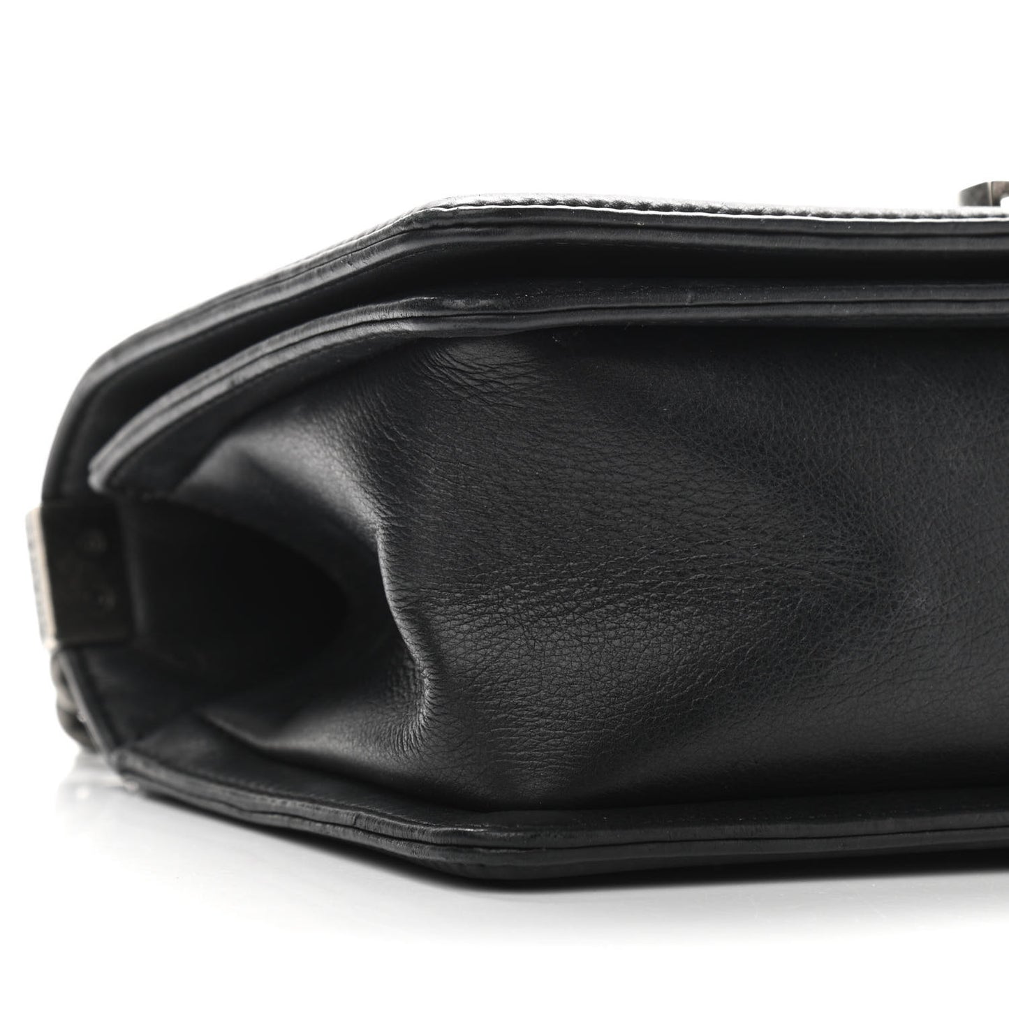 Lambskin Quilted Medium Boy Flap Black