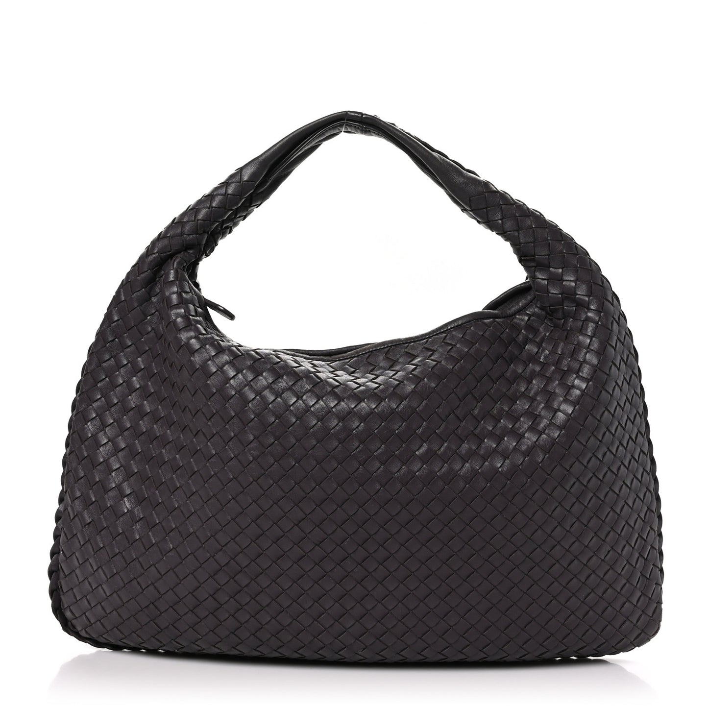 Nappa Intrecciato Large Veneta Hobo Ebano