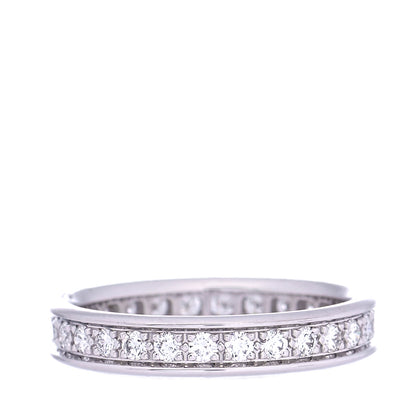 Cartier 18K White Gold Diamond Ballerine Wedding Band Ring 49 5 3 of 8