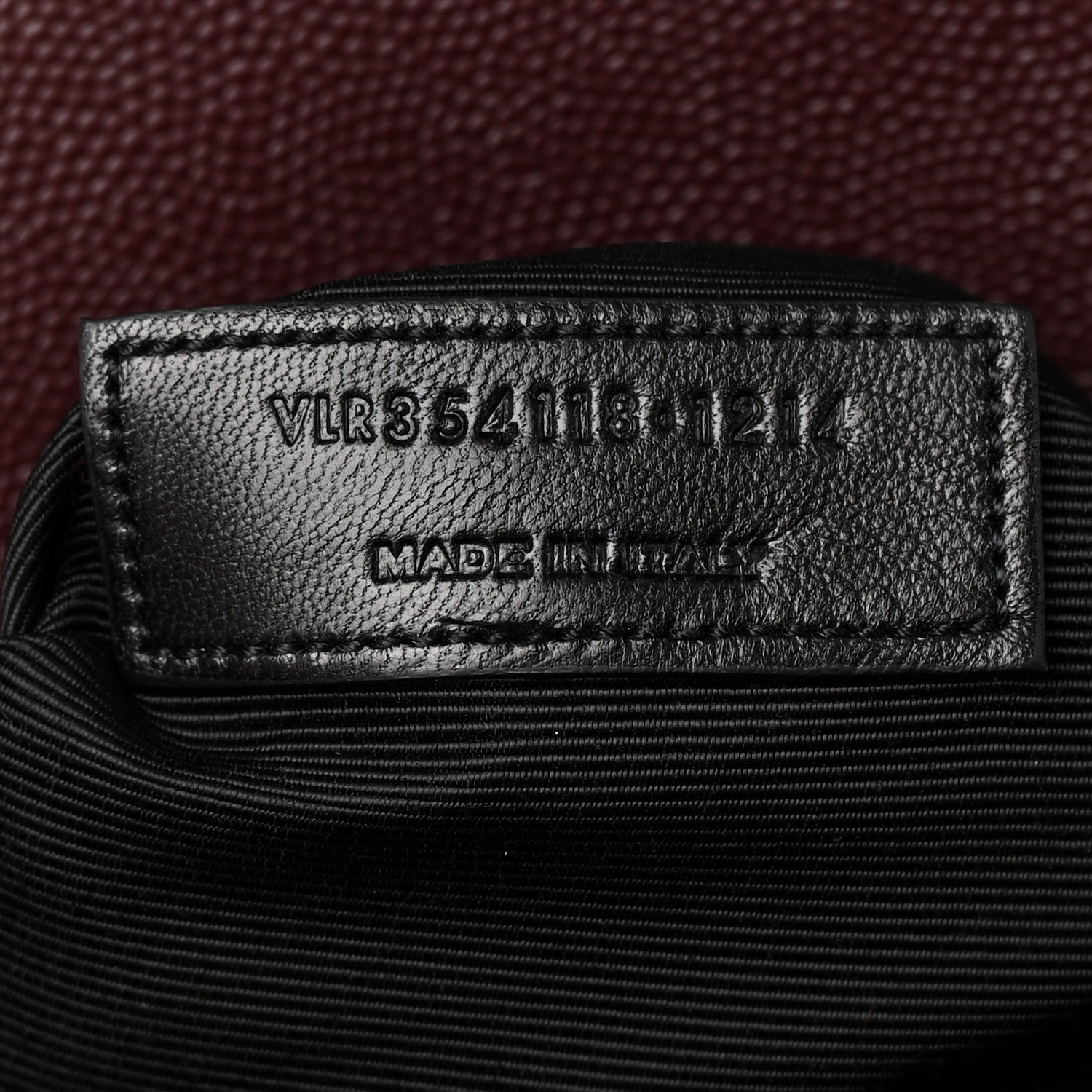 Saint Laurent Grain De Poudre Matelasse Chevron Large Monogram Satchel Rouge Legion 6 of 12