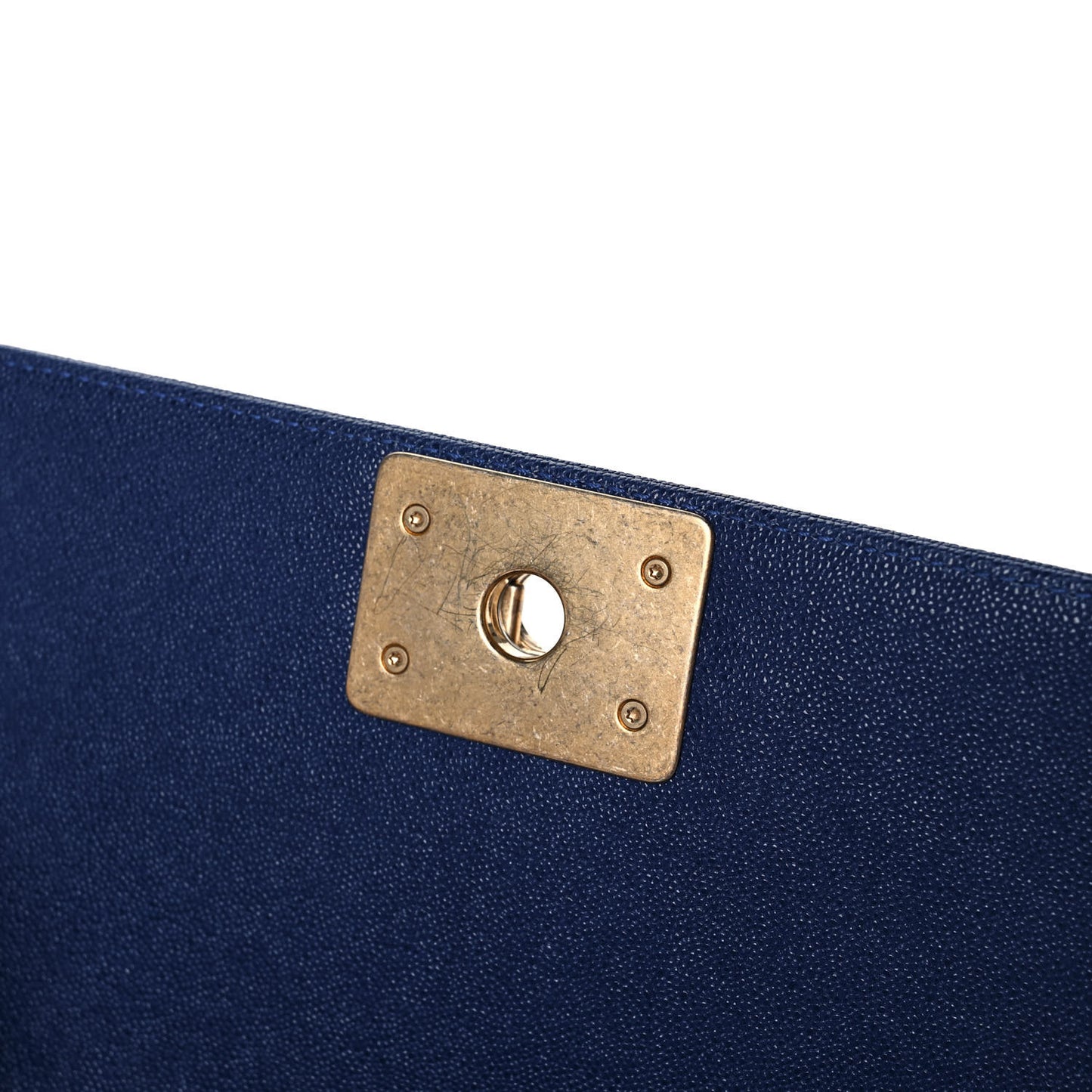 Caviar Quilted Small Boy Flap Blue