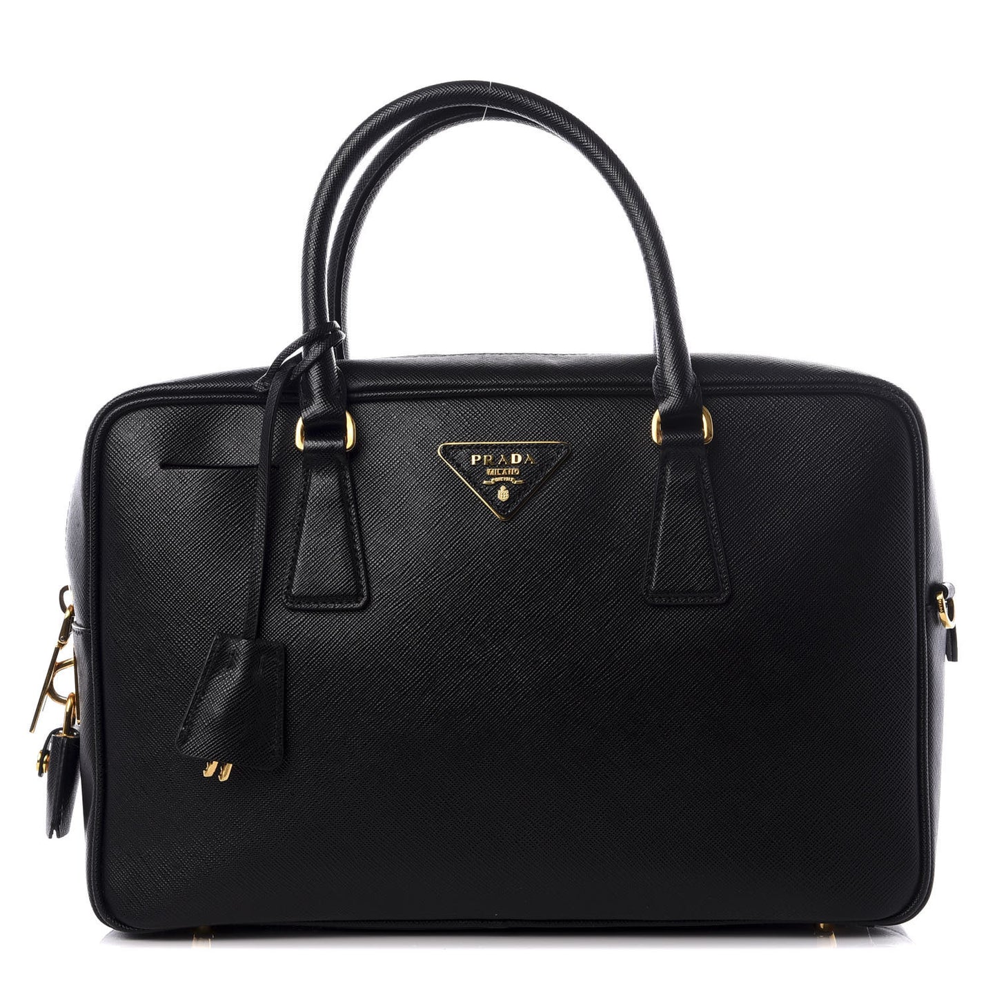Saffiano Travel Briefcase Black