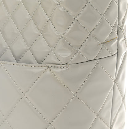 Chanel Vinyl Quilted Large In The Business Tote Light Grey 13 of 20
