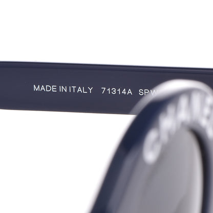 Chanel x Pharrell Williams Round 19mm Sunglasses Indigo Gris 5 of 7