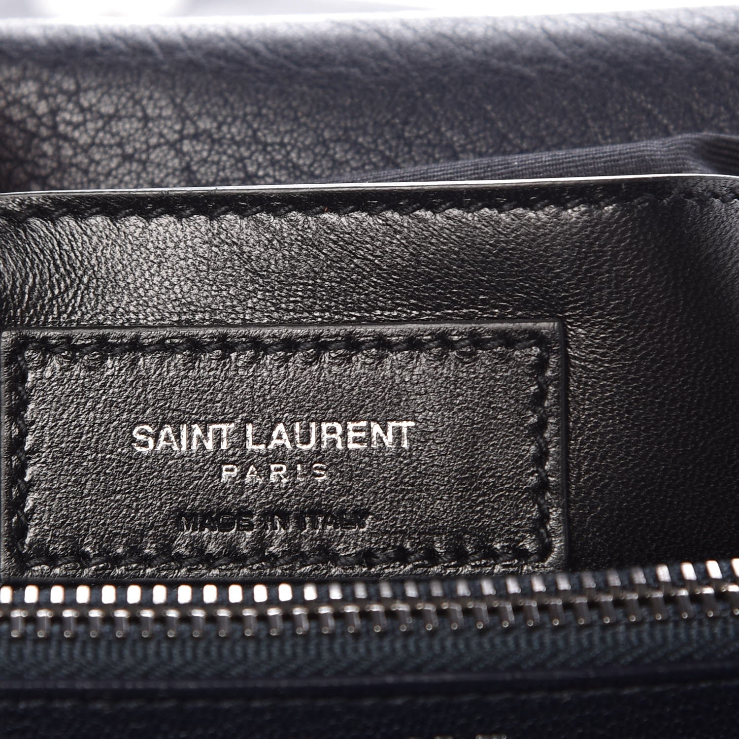 Saint Laurent Sheepskin Matelasse Chevron Monogram Large College Satchel Navy Blue 7 of 9