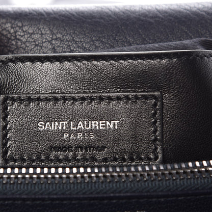 Saint Laurent Sheepskin Matelasse Chevron Monogram Large College Satchel Navy Blue 7 of 9