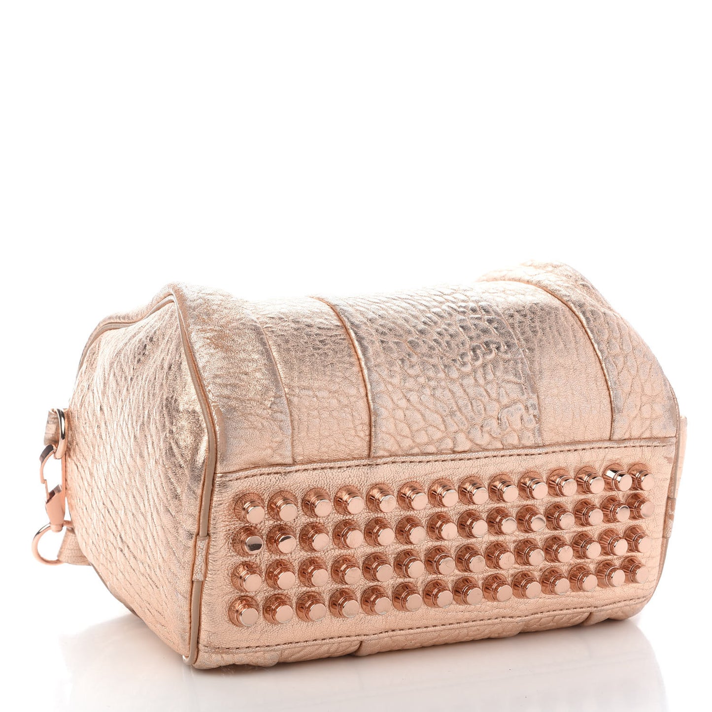 Metallic Pebbled Lambskin Rockie Rose Gold Hardware