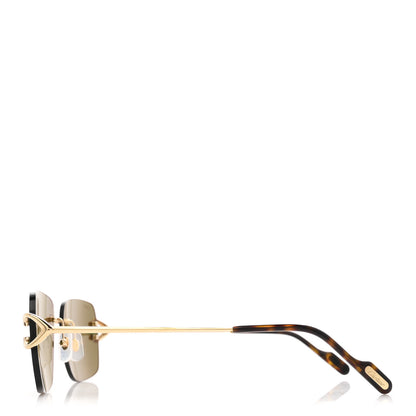Cartier Metal Classic C De Cartier Sunglasses CT0330S Gold Green 3 of 8