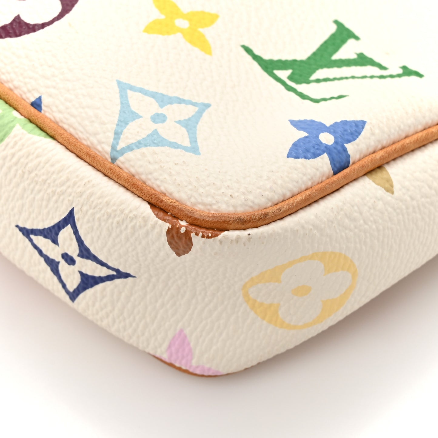 Monogram Multicolor Pochette Accessories White
