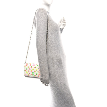 Christian Louboutin Calfskin Spikes Loubinthesky Paloma Clutch White 2 of 11
