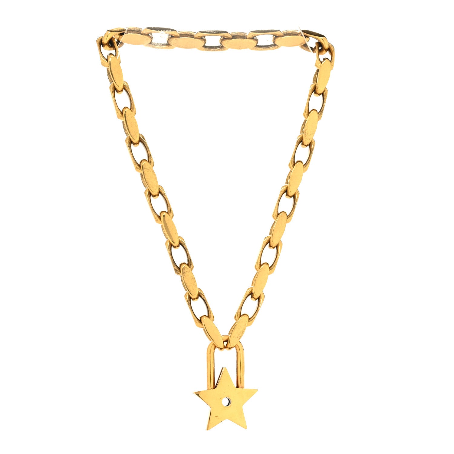 Christian Dior Metal Lucky Star Choker Necklace Aged Gold 3 of 5
