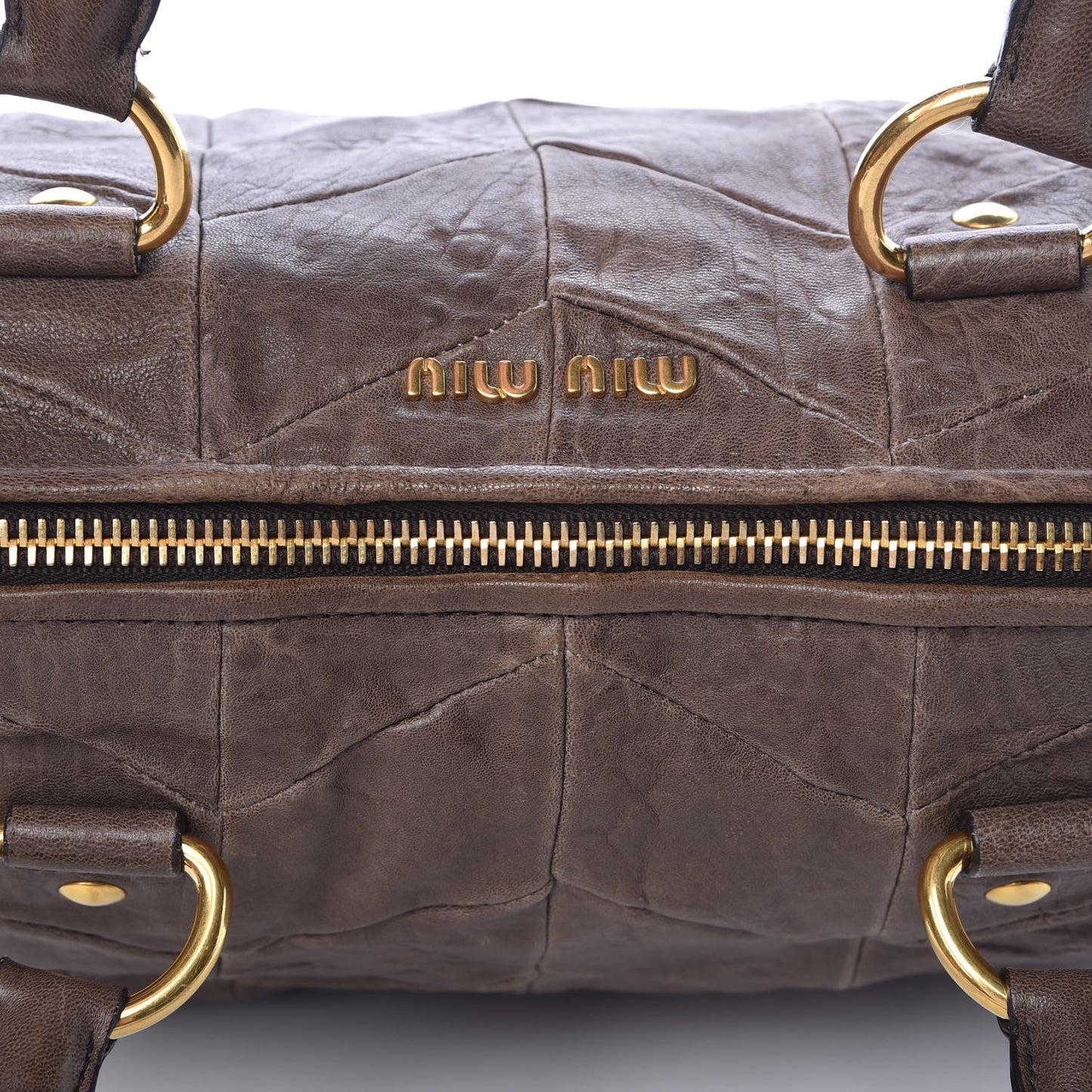 Nappa Chevron Grommet Tote