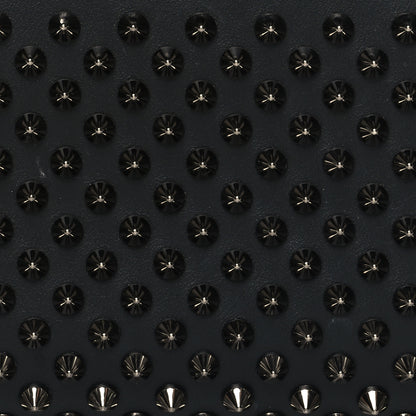 Christian Louboutin Calfskin Empire Panettone Spiked Zip Around Wallet Black 8 of 11