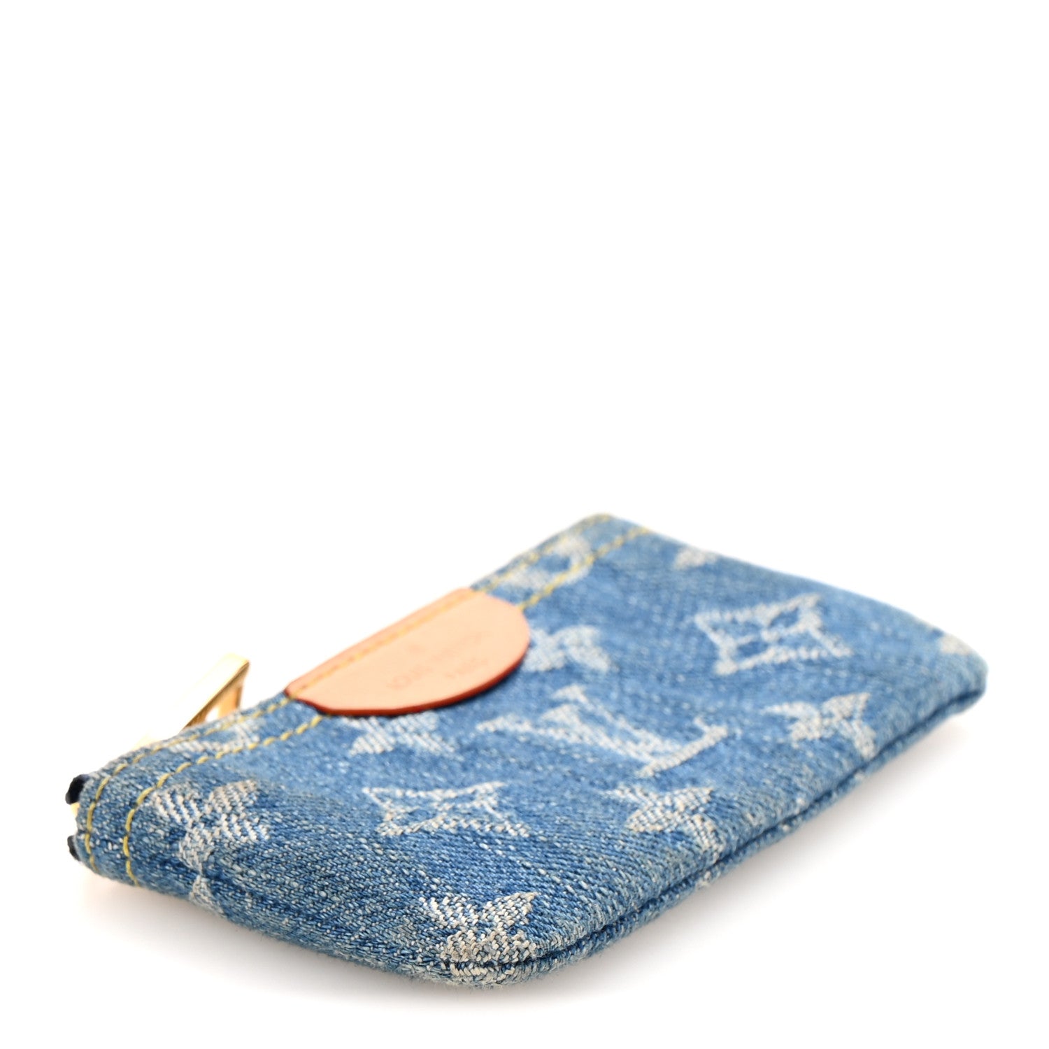 Louis Vuitton Monogram Denim Key Pouch Denim Blue 4 of 8