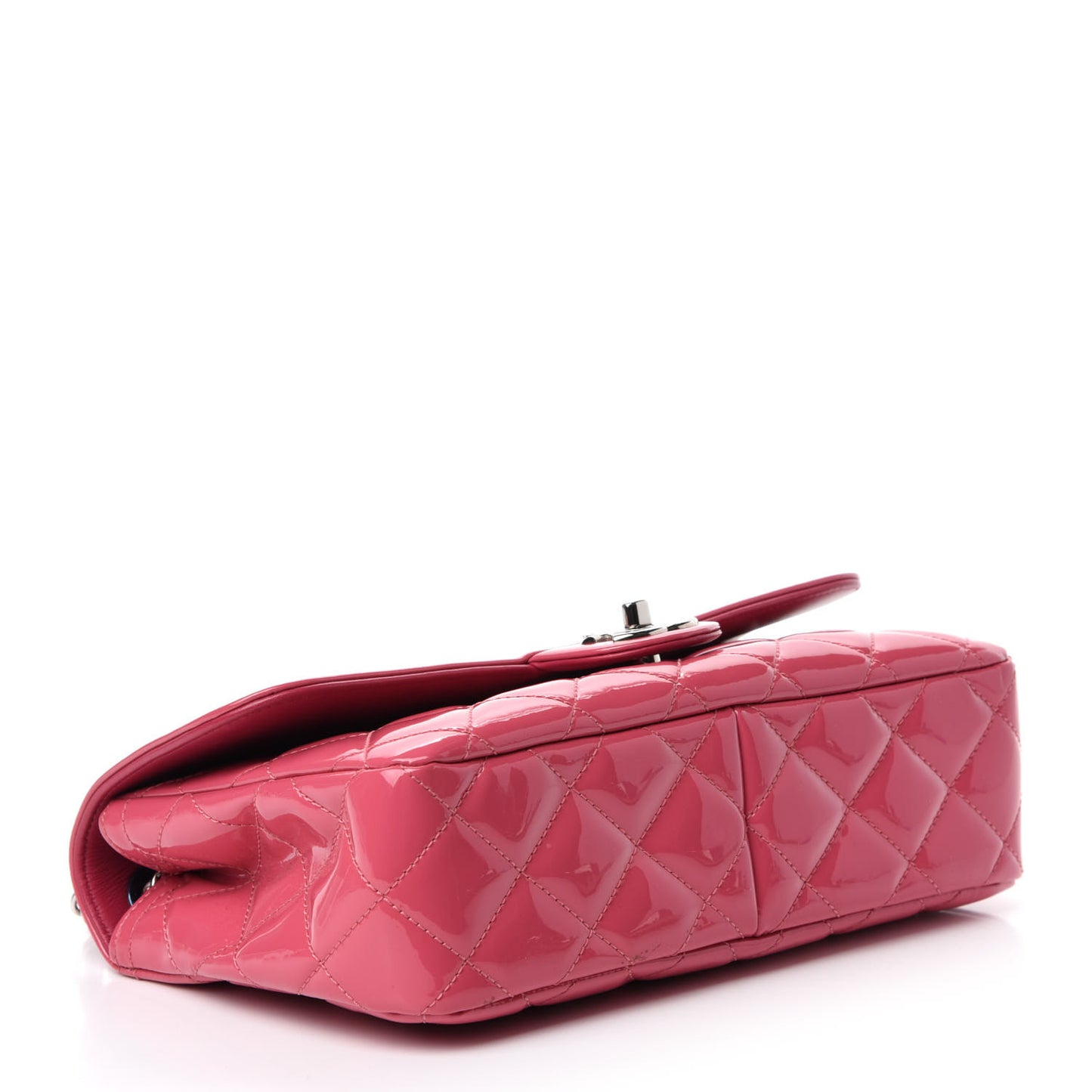Patent Quilted Large Coco Shine Flap Pink
