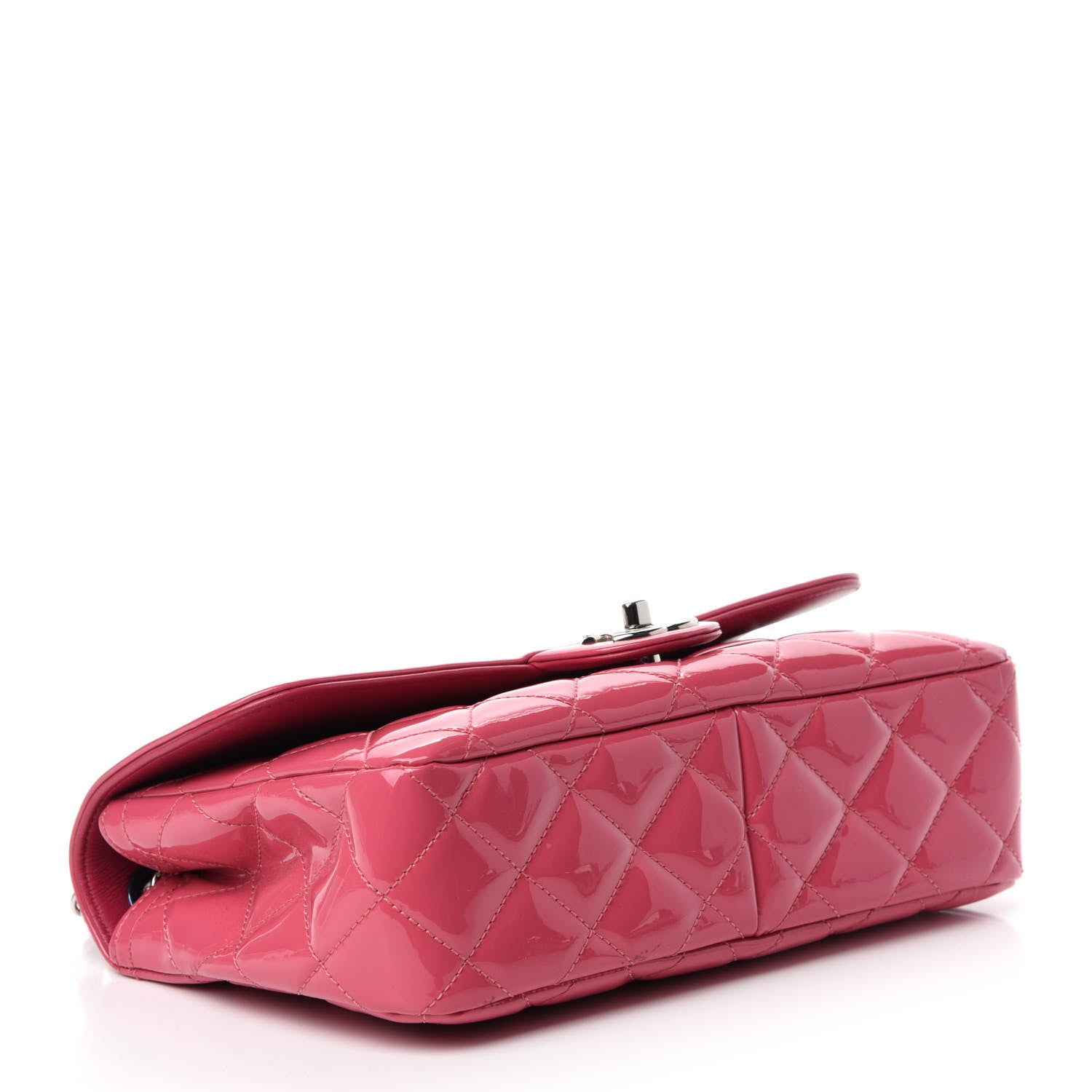 Chanel Patent Quilted Large Coco Shine Flap Pink 5 of 11