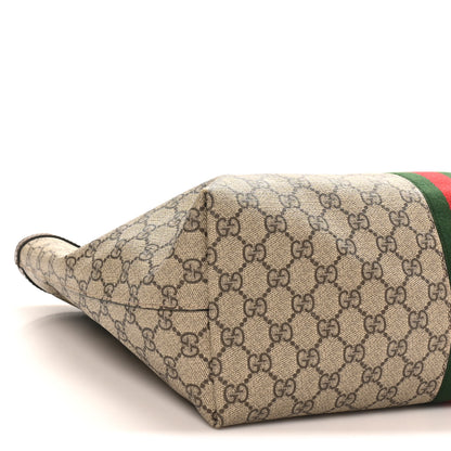 Gucci GG Supreme Monogram Medium Ophidia Shopping Tote Brown 9 of 10