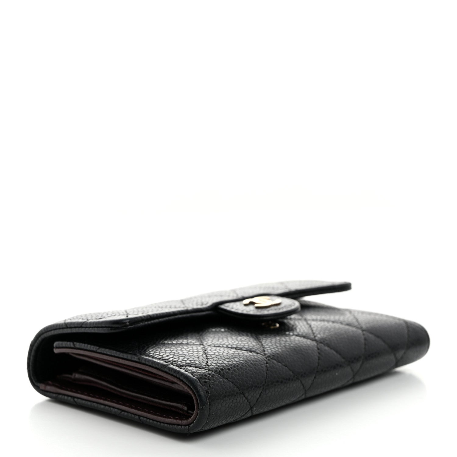 Chanel Caviar Quilted Medium Flap Wallet Black 4 of 10