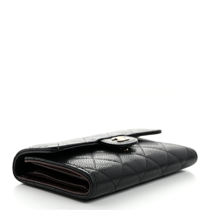 Chanel Caviar Quilted Medium Flap Wallet Black 4 of 10