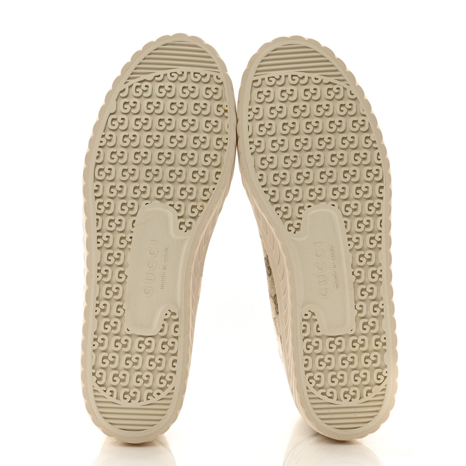 Gucci Monogram Suede Mens Tortuga High Top Sneakers 10 Beige Ebony Oatmeal Mystic White 6 of 9
