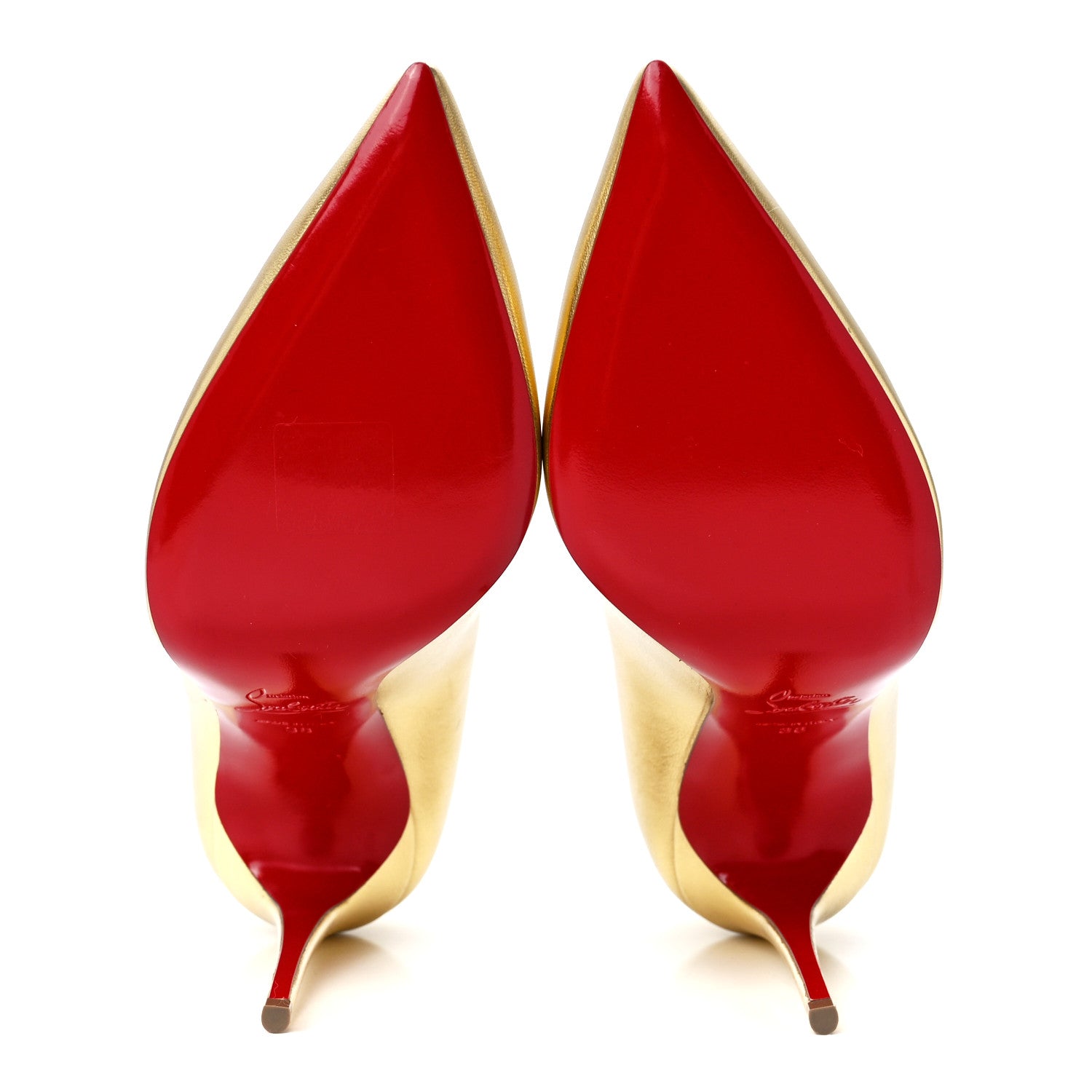 Christian Louboutin Metallic Calfskin Hot Chick 100 Pumps 38 Gold 5 of 8