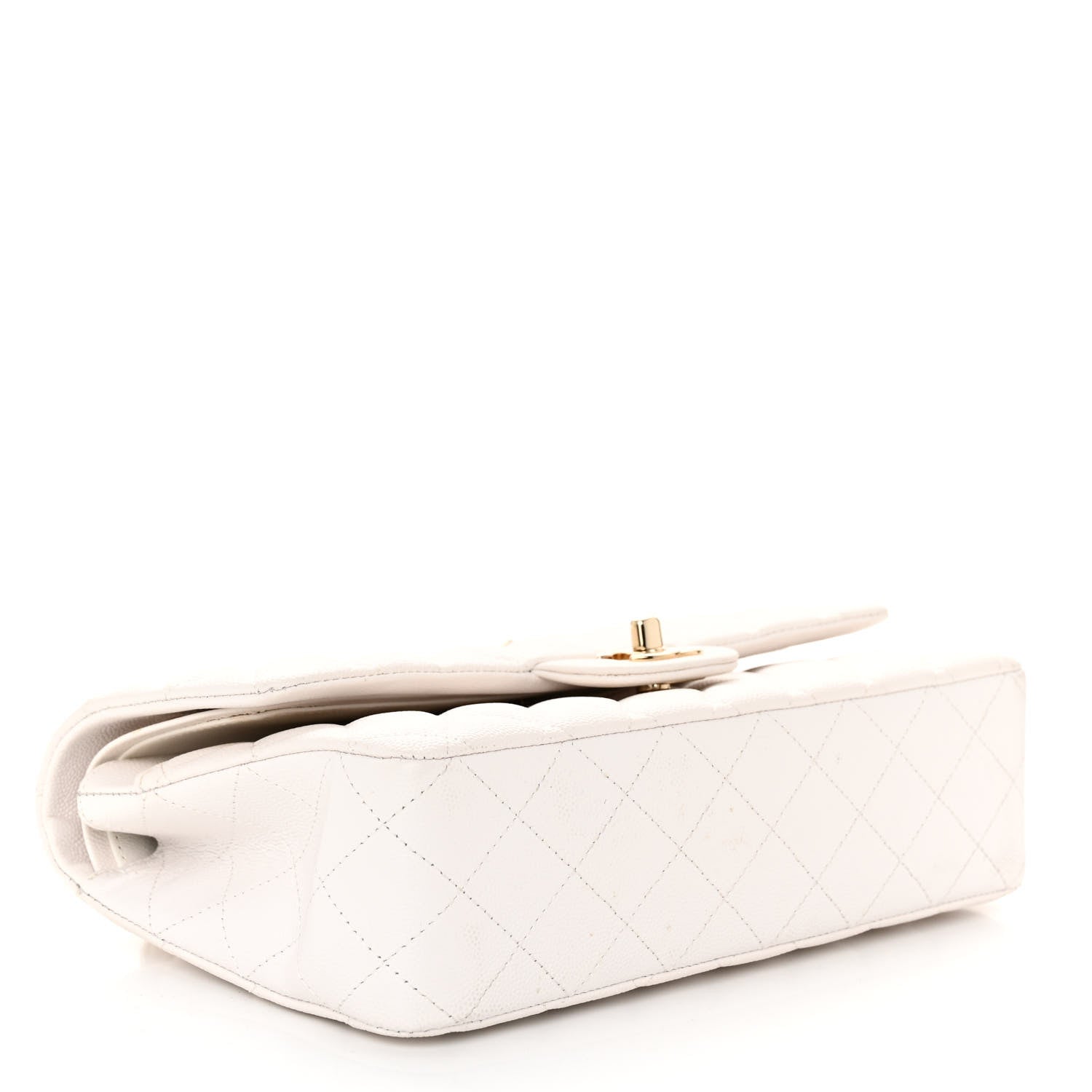 Chanel Caviar Quilted Medium Double Flap White 4 of 11
