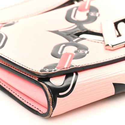 Louis Vuitton Epi Chain Flower Print Twist Chain Wallet Pink 8 of 9