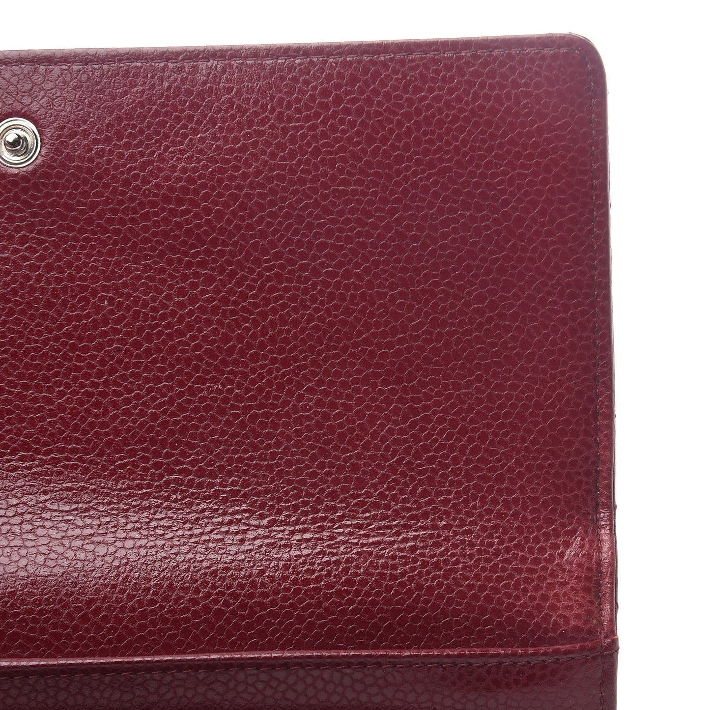 Caviar Quilted Large Flap Wallet Red
