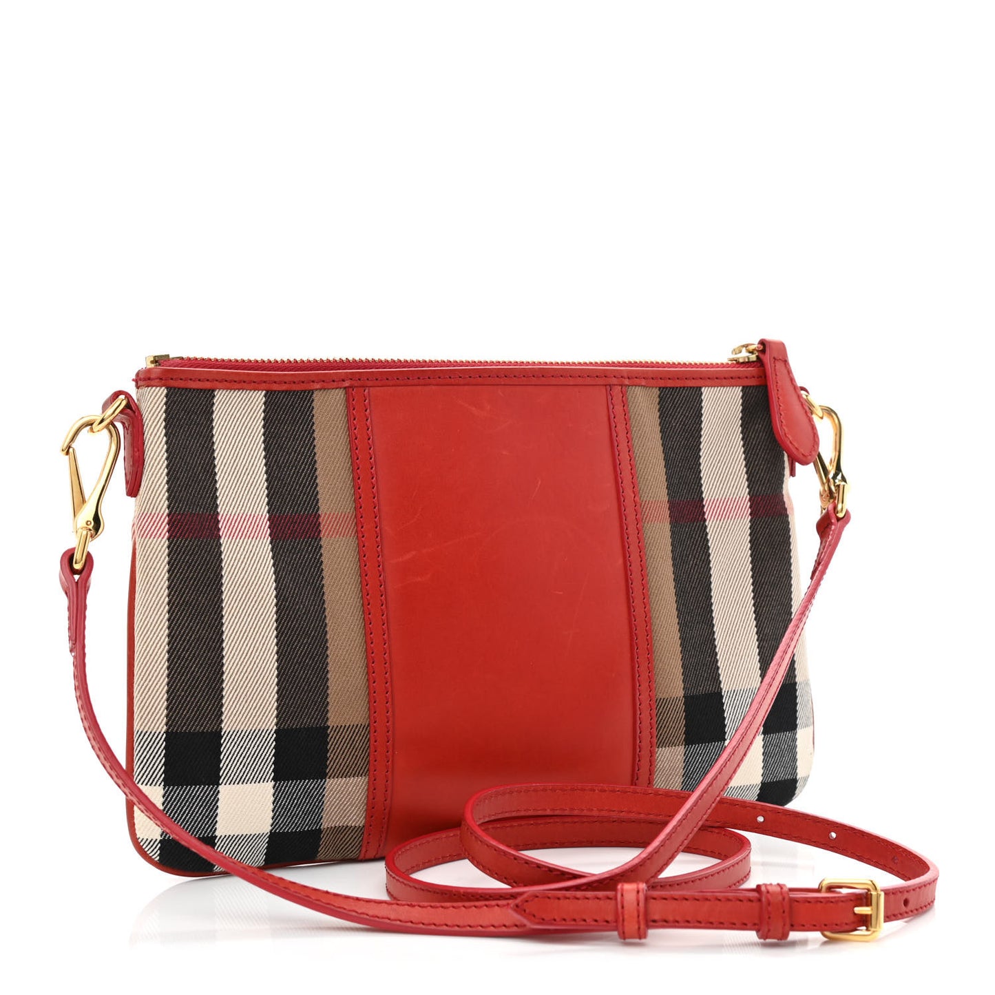 House Check Peyton Crossbody Clutch Bag Russet