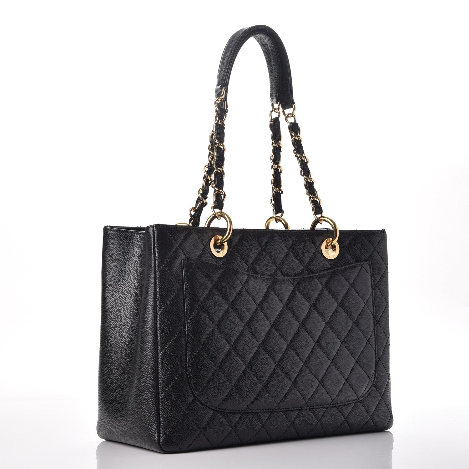 Chanel Caviar Quilted Grand Shopping Tote GST Black 3 of 8