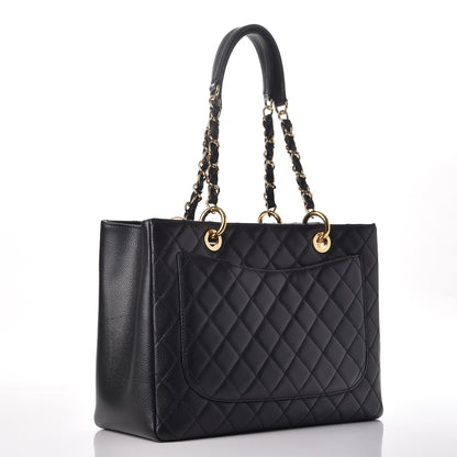 Chanel Caviar Quilted Grand Shopping Tote GST Black 3 of 8