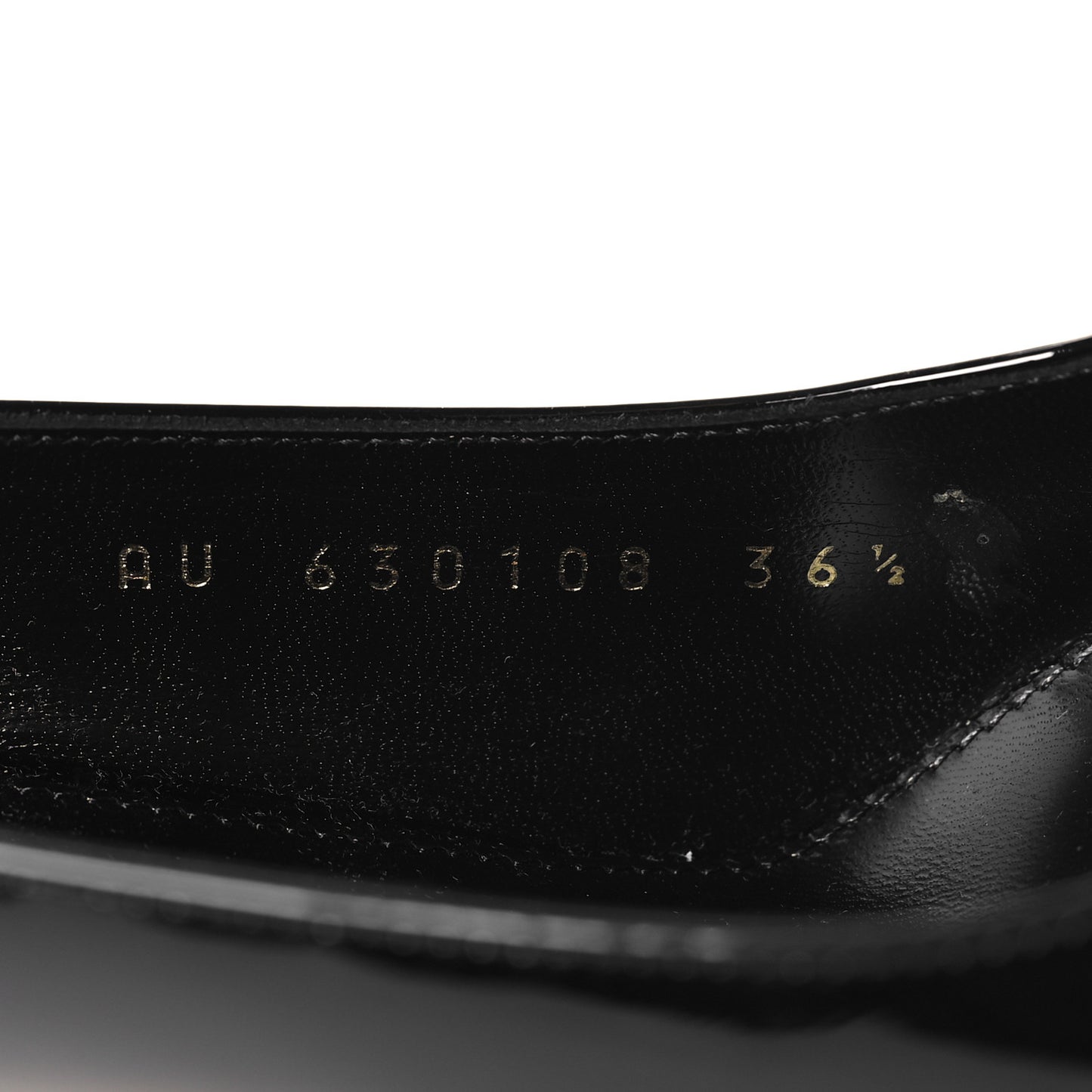 Patent Opyum 85 Slingback Pumps 36.5 Black Gold