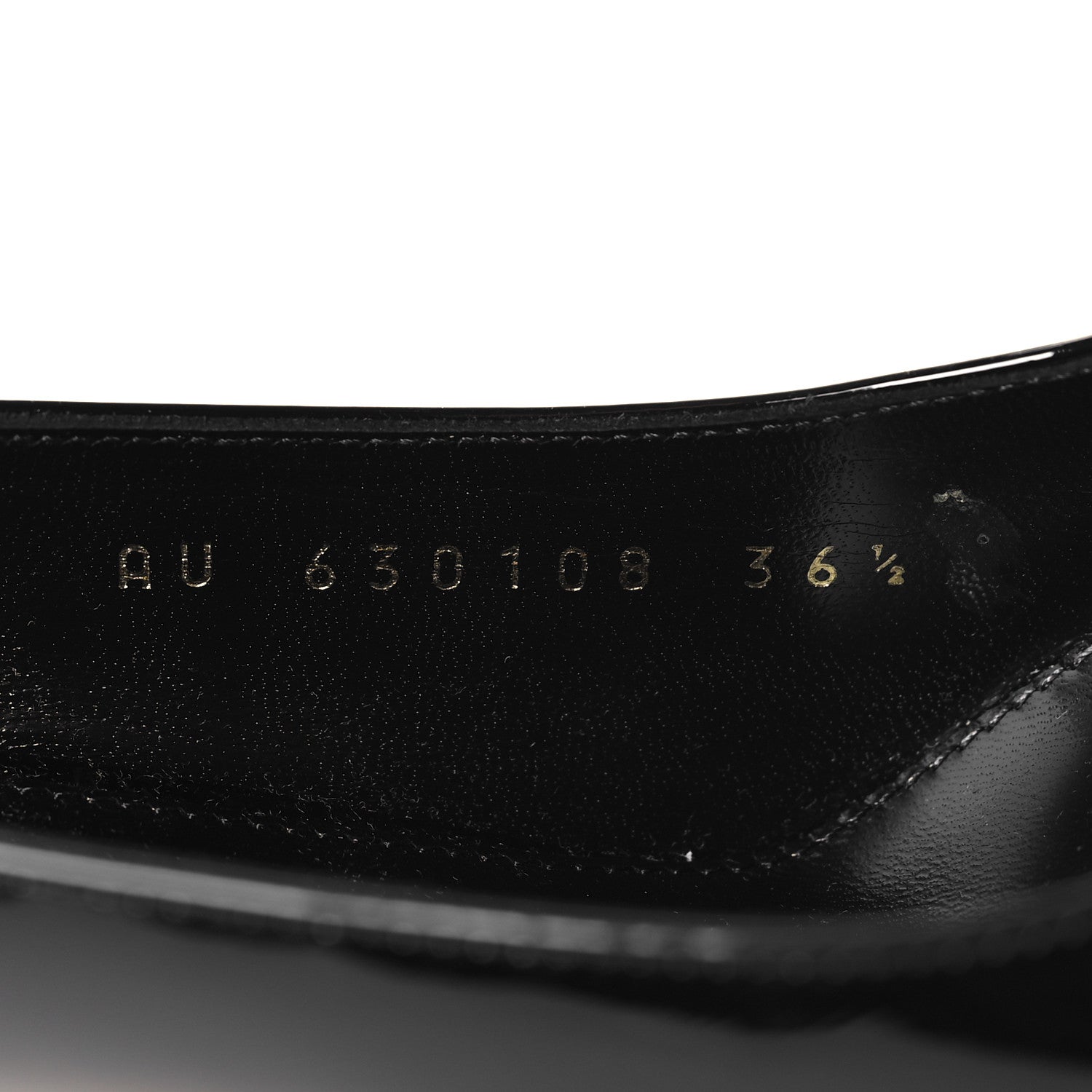 Saint Laurent Patent Opyum 85 Slingback Pumps 36.5 Black Gold 7 of 10