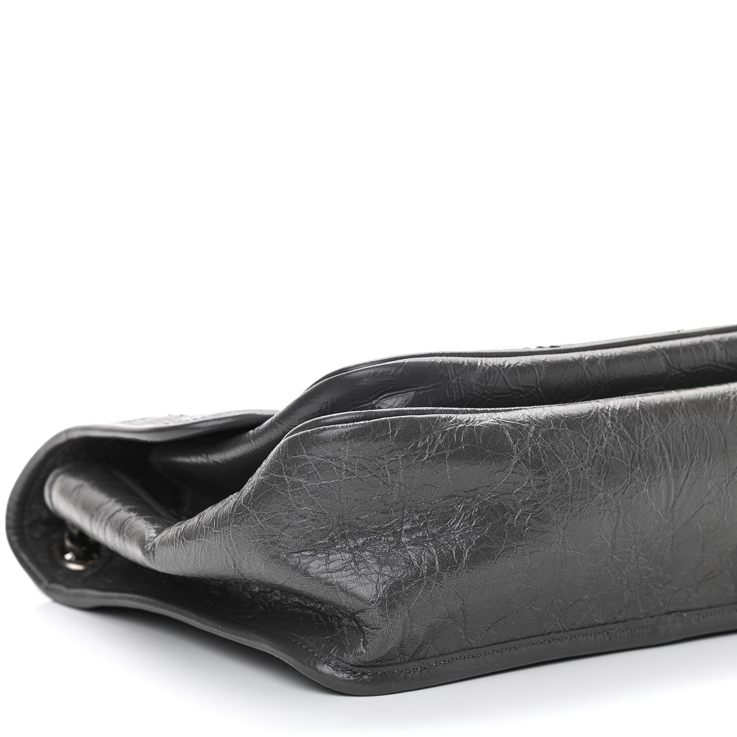 Saint Laurent Crinkled Calfskin Matelasse Monogram Medium Niki Chain Satchel Storm 10 of 11