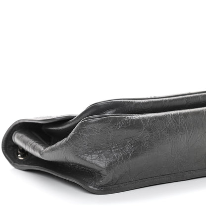 Saint Laurent Crinkled Calfskin Matelasse Monogram Medium Niki Chain Satchel Storm 10 of 11