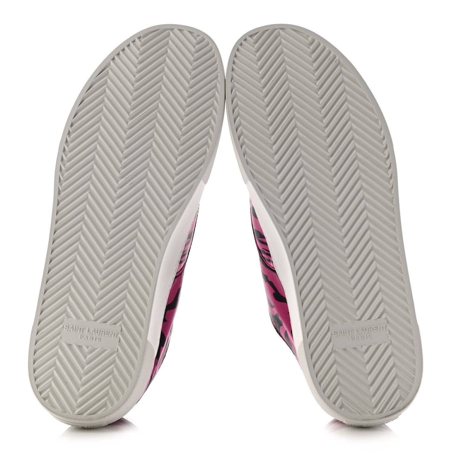 Saint Laurent Nappa Zebra Venice Sneakers 39.5 Fuchsia Black 5 of 9