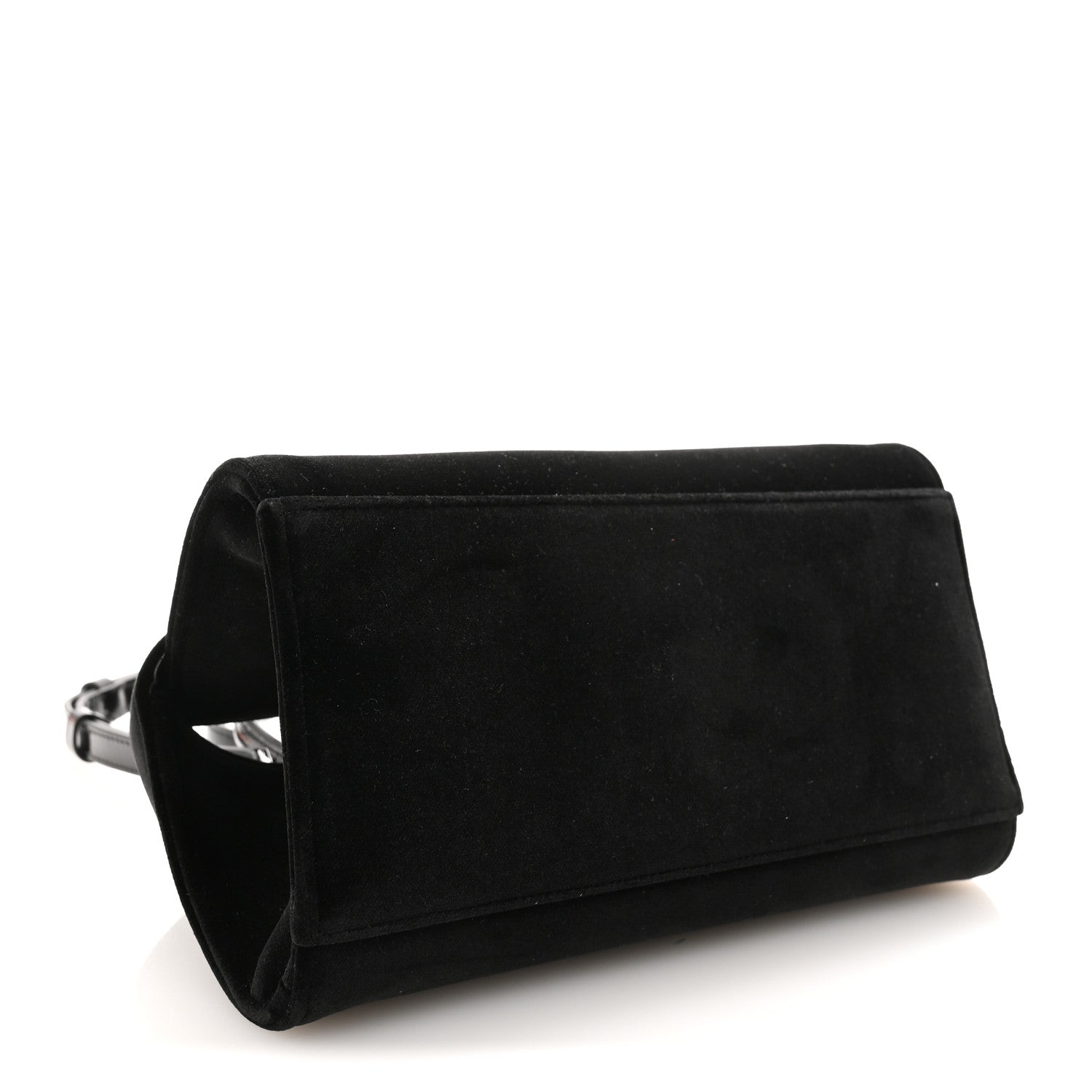 Salvatore Ferragamo Velvet Strass XS Hug Bag Black 4 of 9