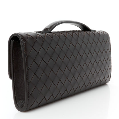 Bottega Veneta Nappa Intrecciato Long Andiamo Top Handle Clutch Fondant 3 of 8