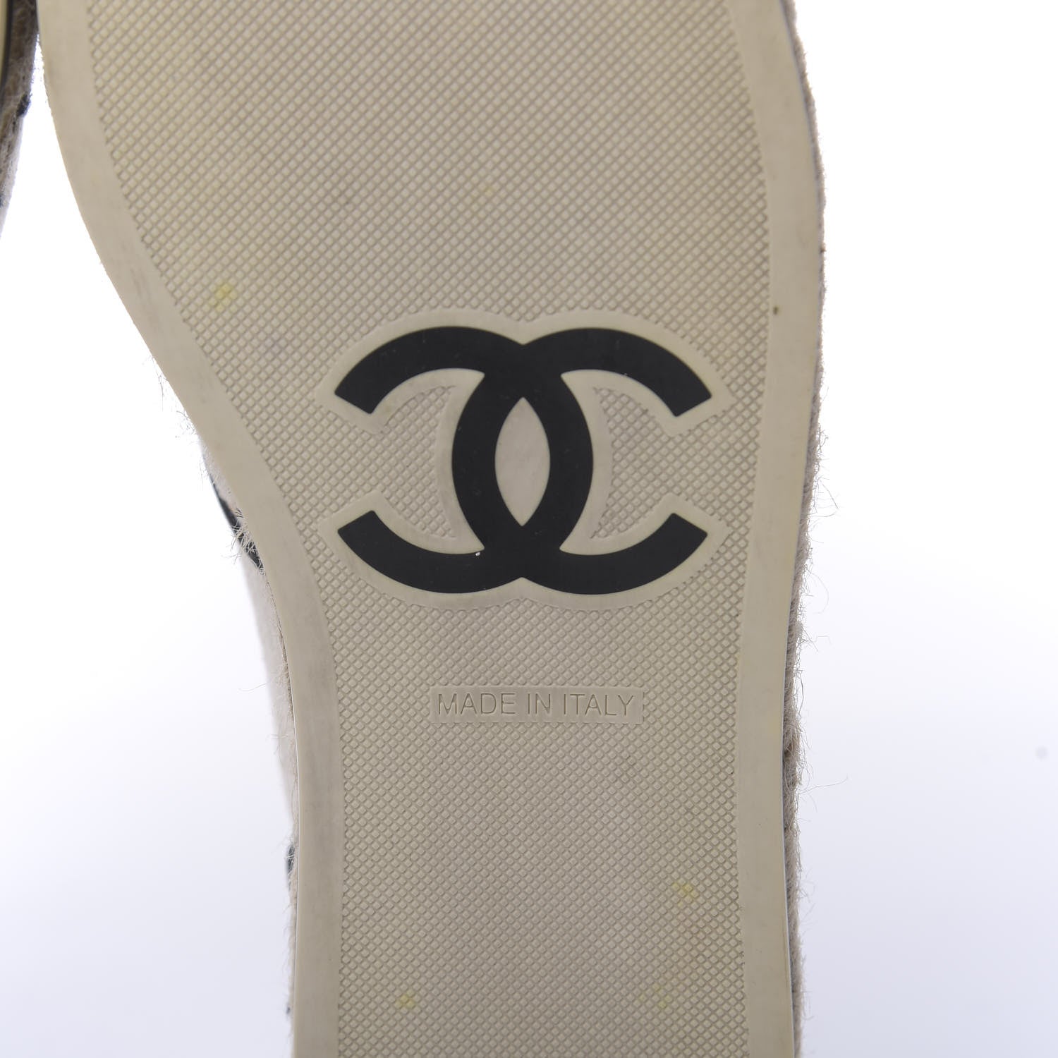 Chanel Cotton Lace Up Espadrilles 37 Light Beige 6 of 9