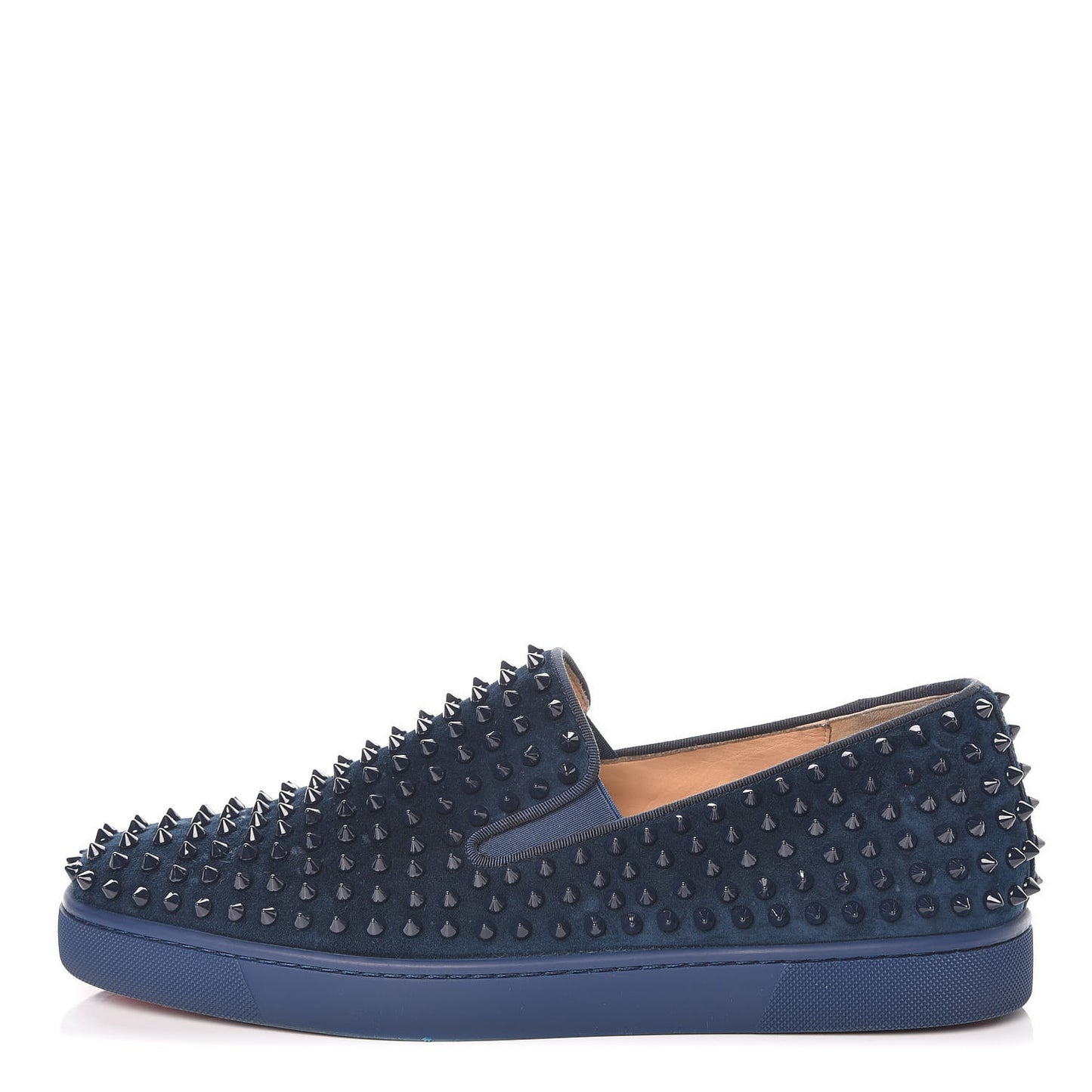 Velvet Spikes Mens Roller Boat Flats 45 Quartz