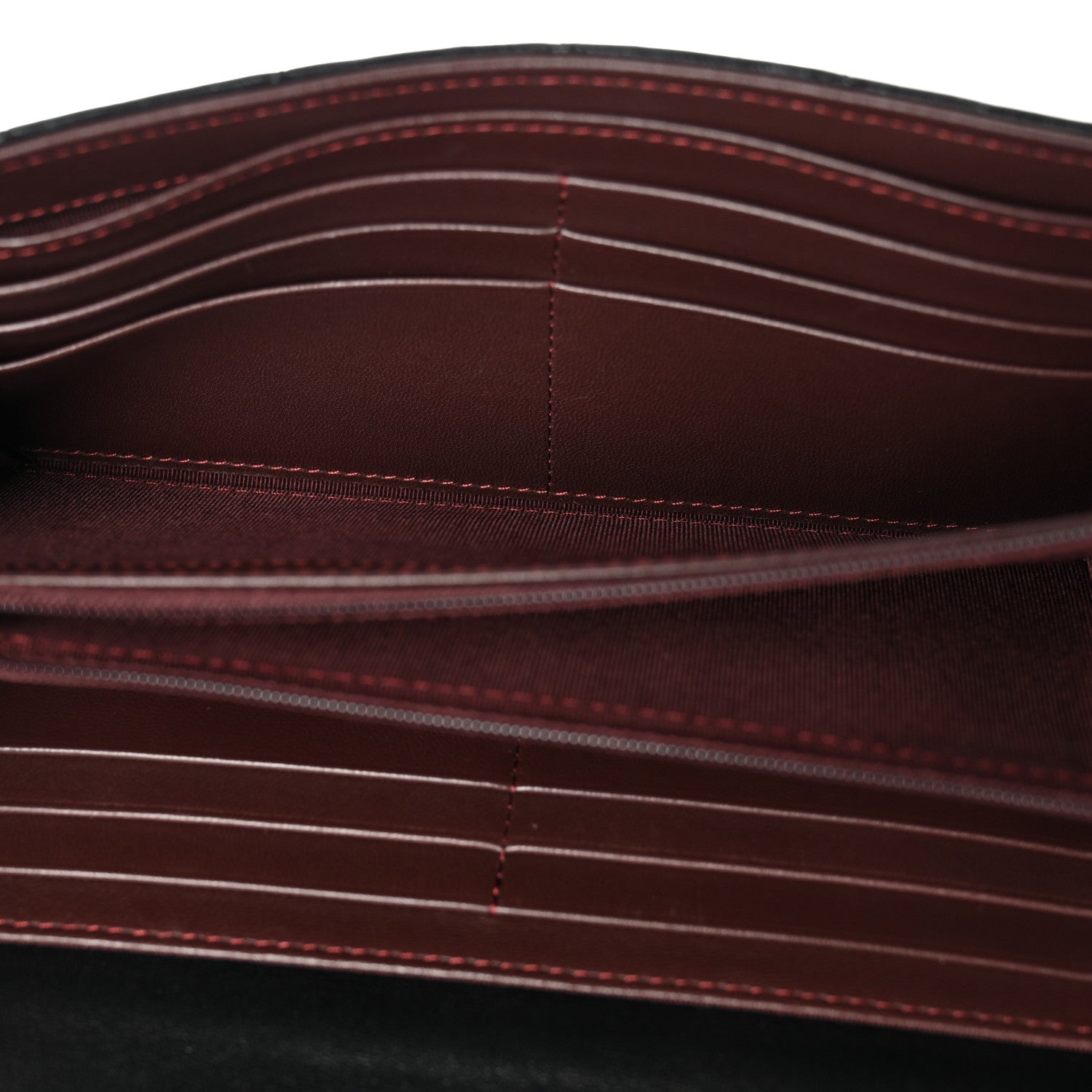 Chanel Lambskin Quilted Large Gusset Flap Wallet Black 5 of 12