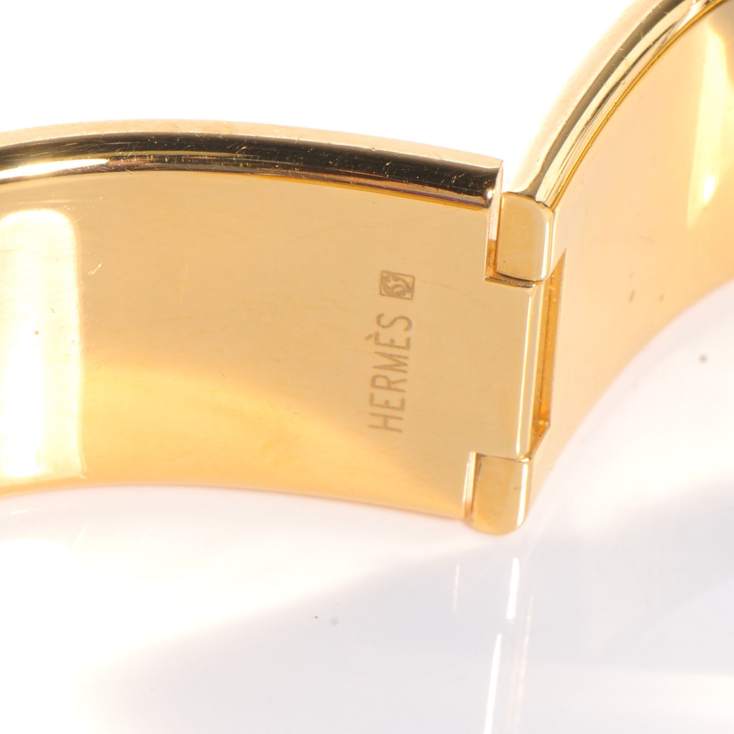 Hermes Enamel Printed Clic Clac Torana Elephants Wide Bracelet 65 4 of 5