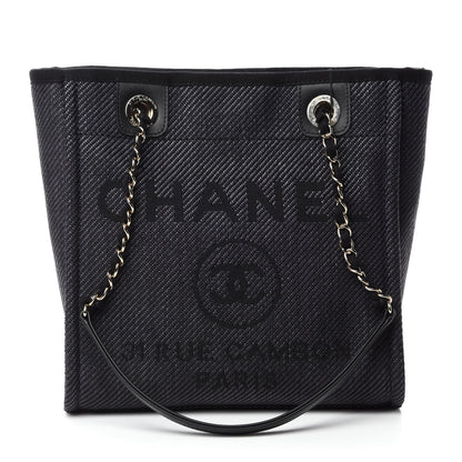 Chanel Mixed Fibers Calfskin Mini Deauville Tote Black 1 of 11