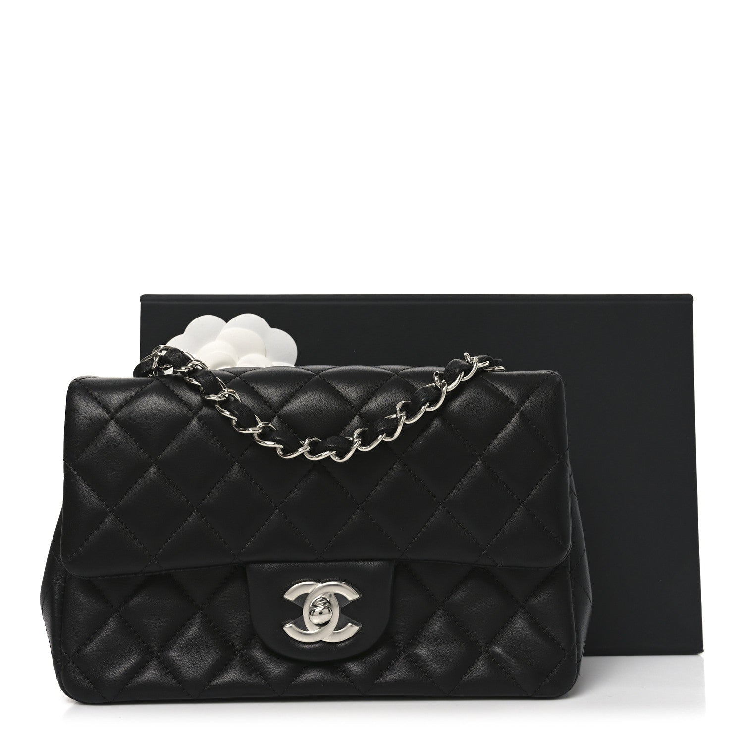 Chanel Lambskin Quilted Mini Rectangular Flap Black 11 of 11