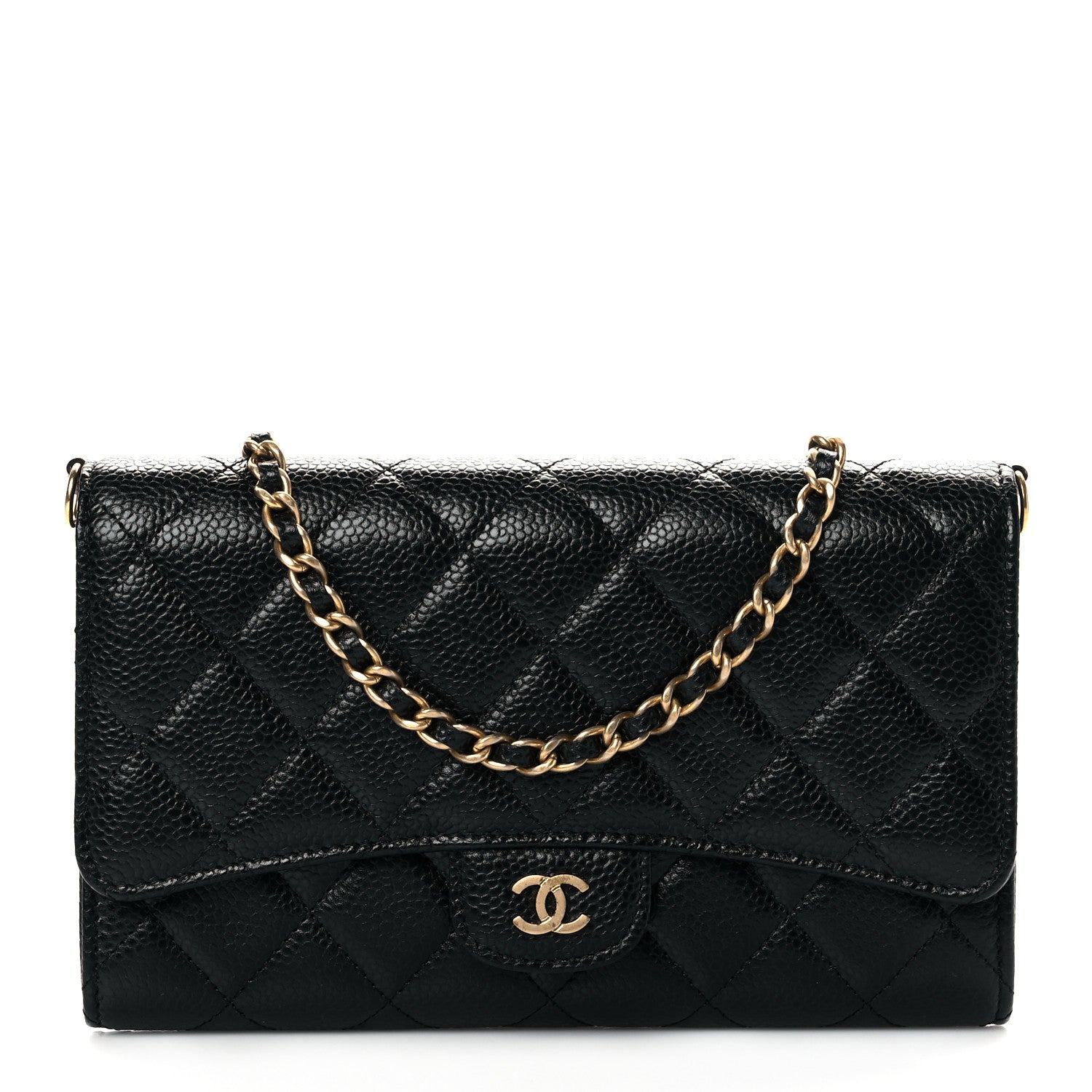 Chanel Caviar Quilted Wallet on Removable Chain Black 1 of 10